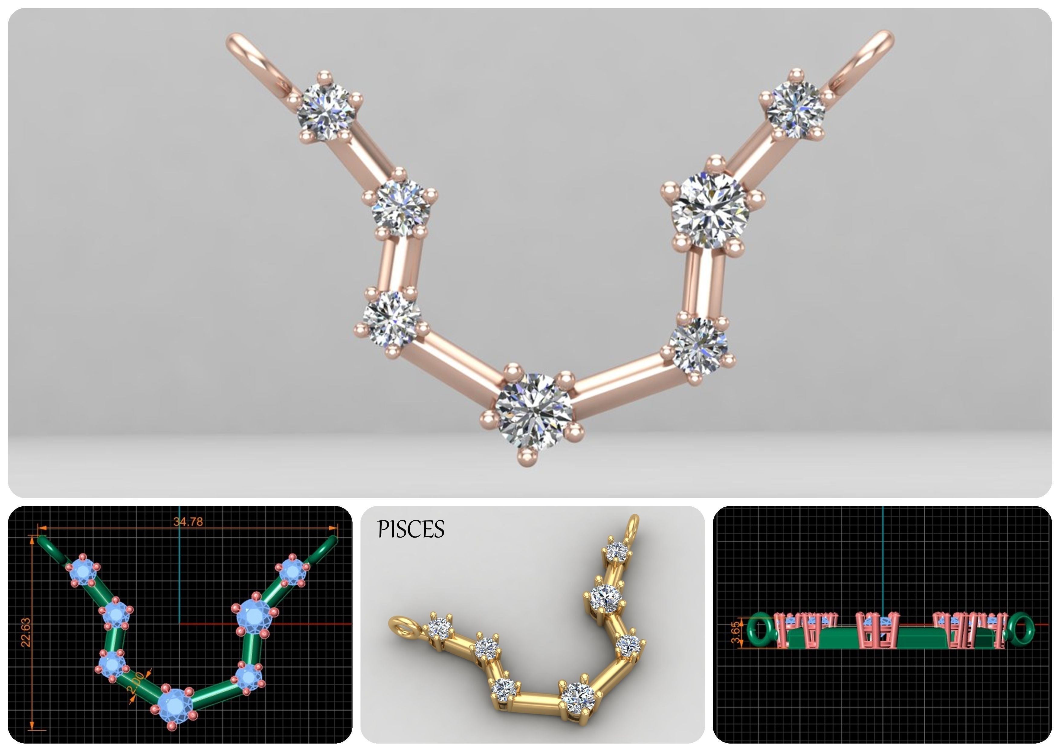 zodiac symbols necklaces collection 76-MPC _10