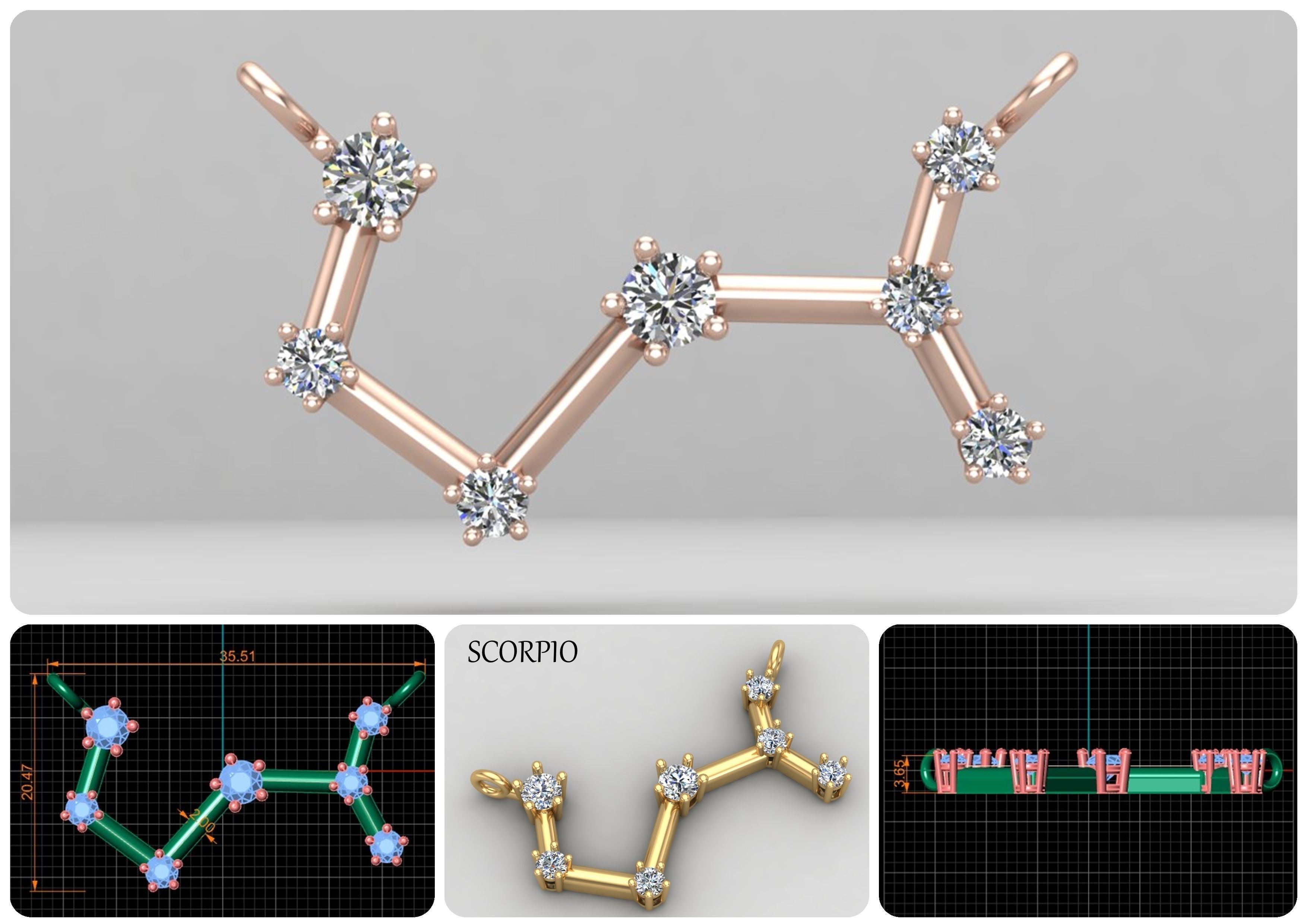 zodiac symbols necklaces collection 76-MPC _12