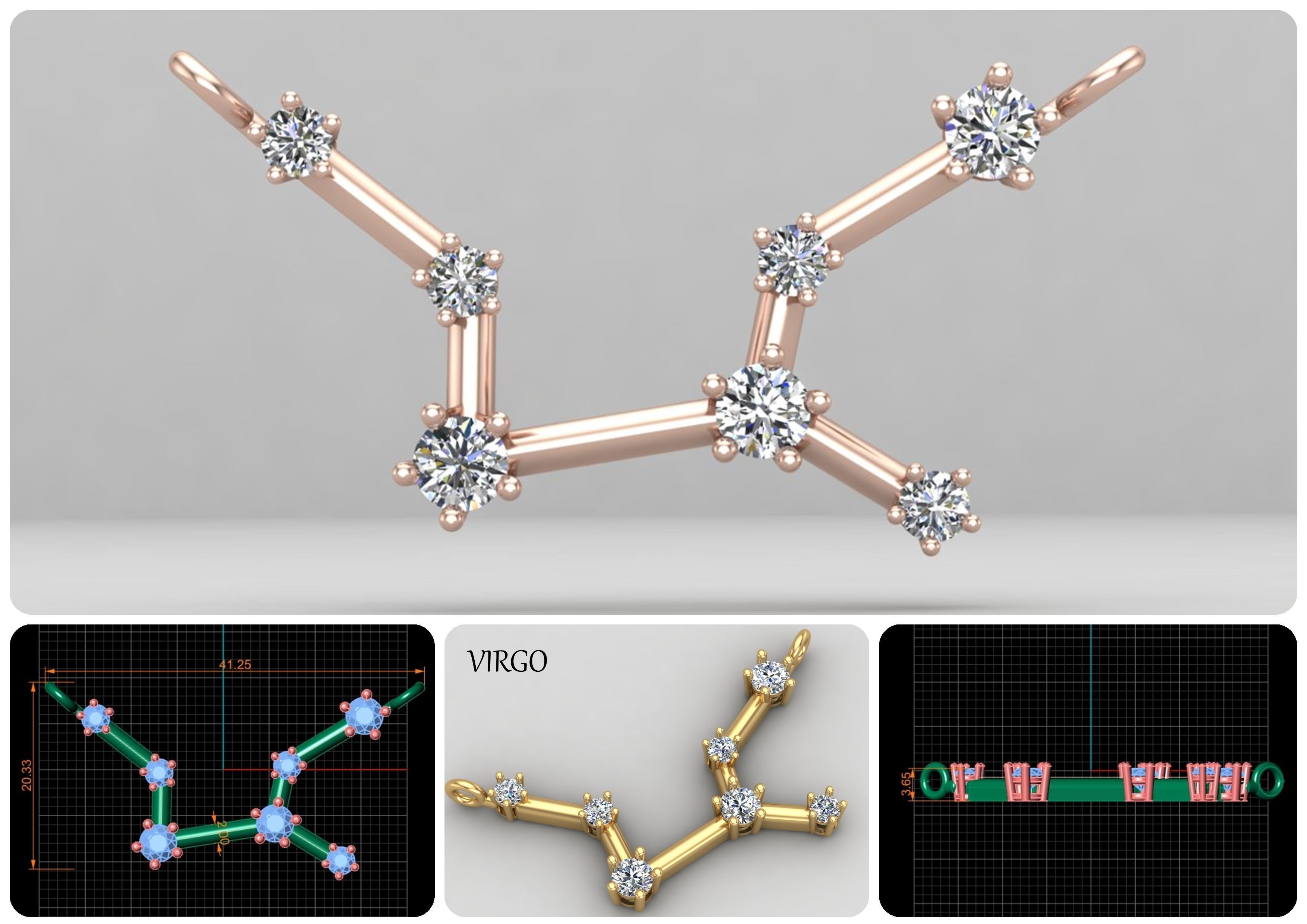 zodiac symbols necklaces collection 76-MPC _11