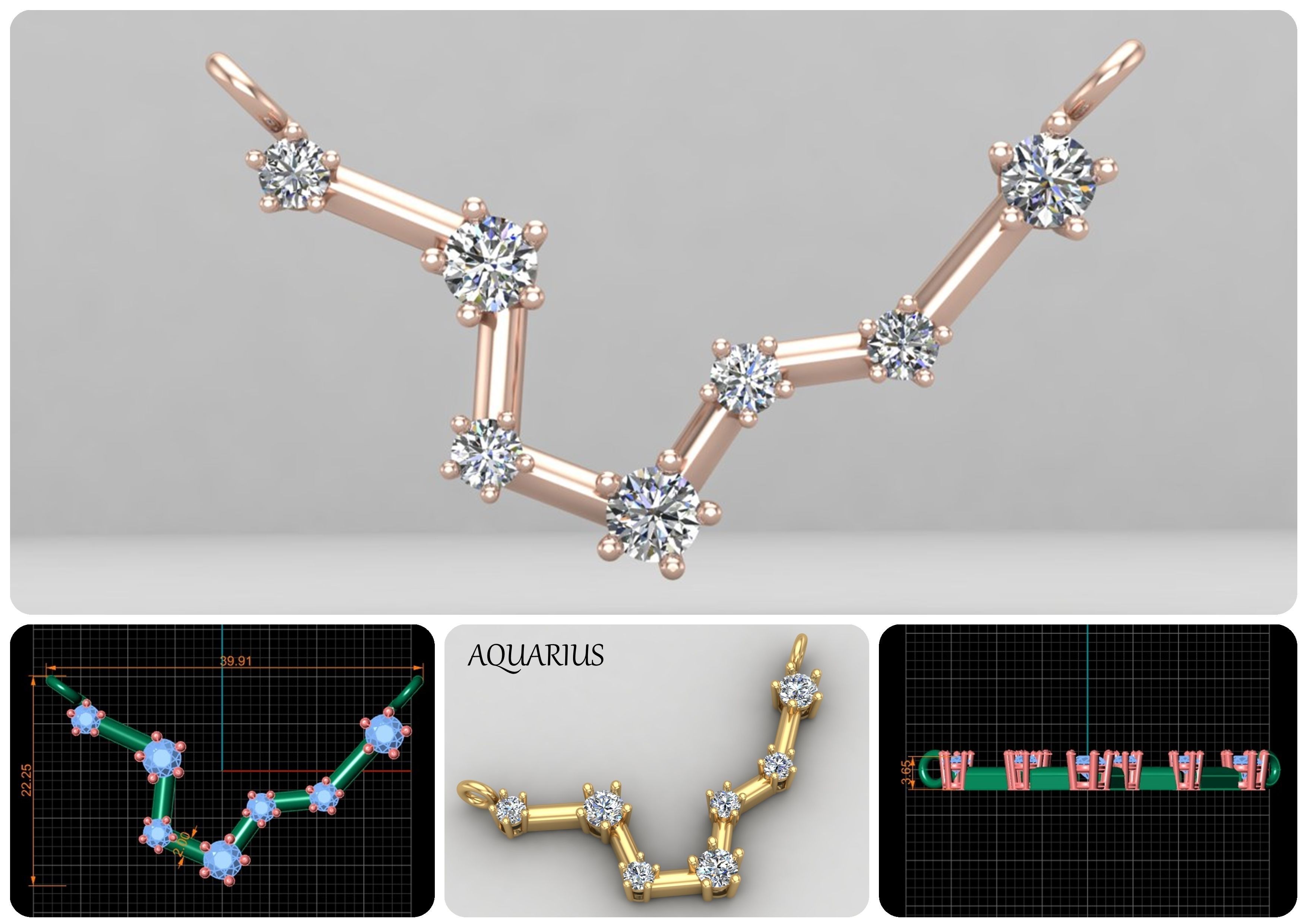 zodiac symbols necklaces collection 76-MPC _5