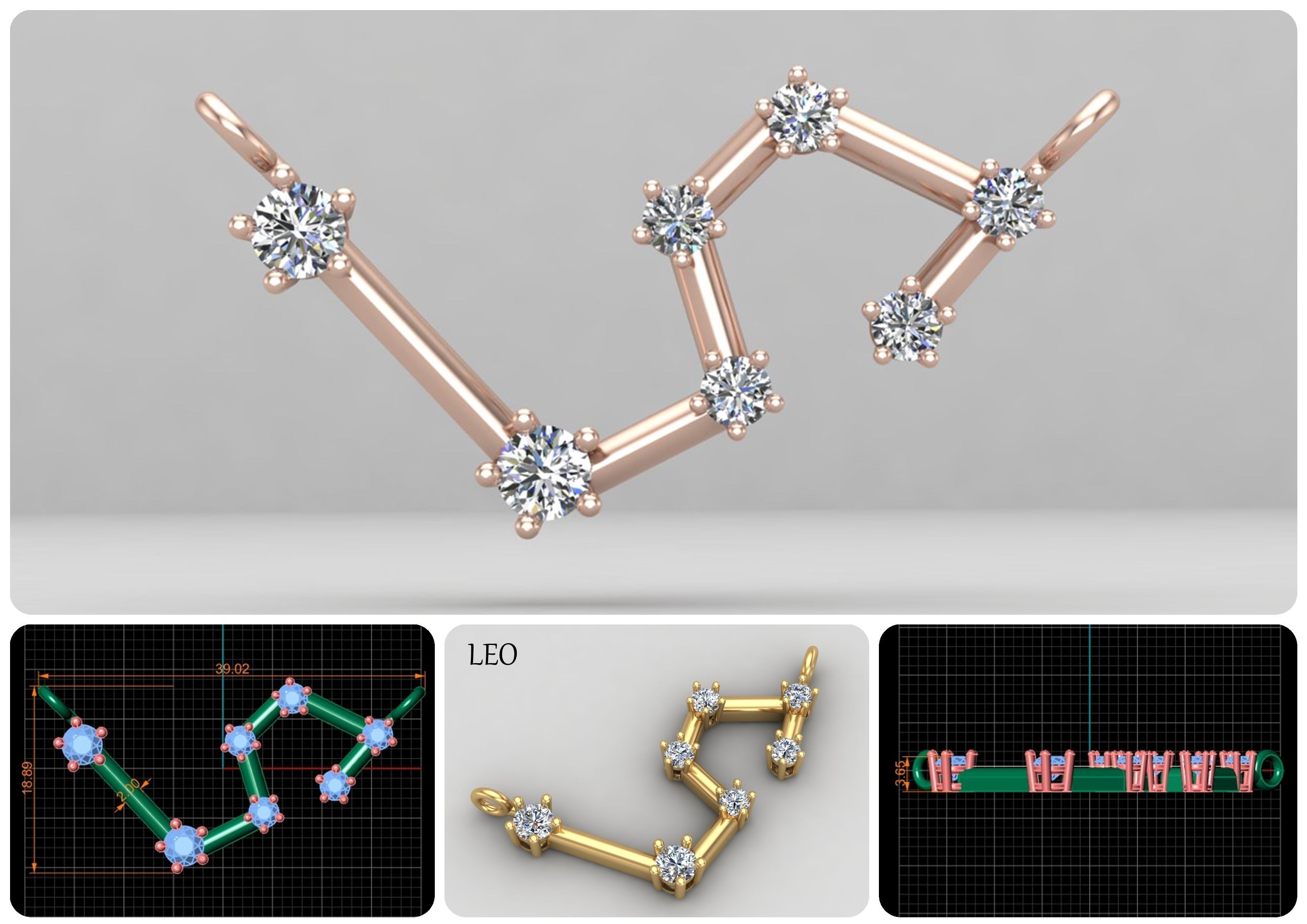 zodiac symbols necklaces collection 76-MPC _8