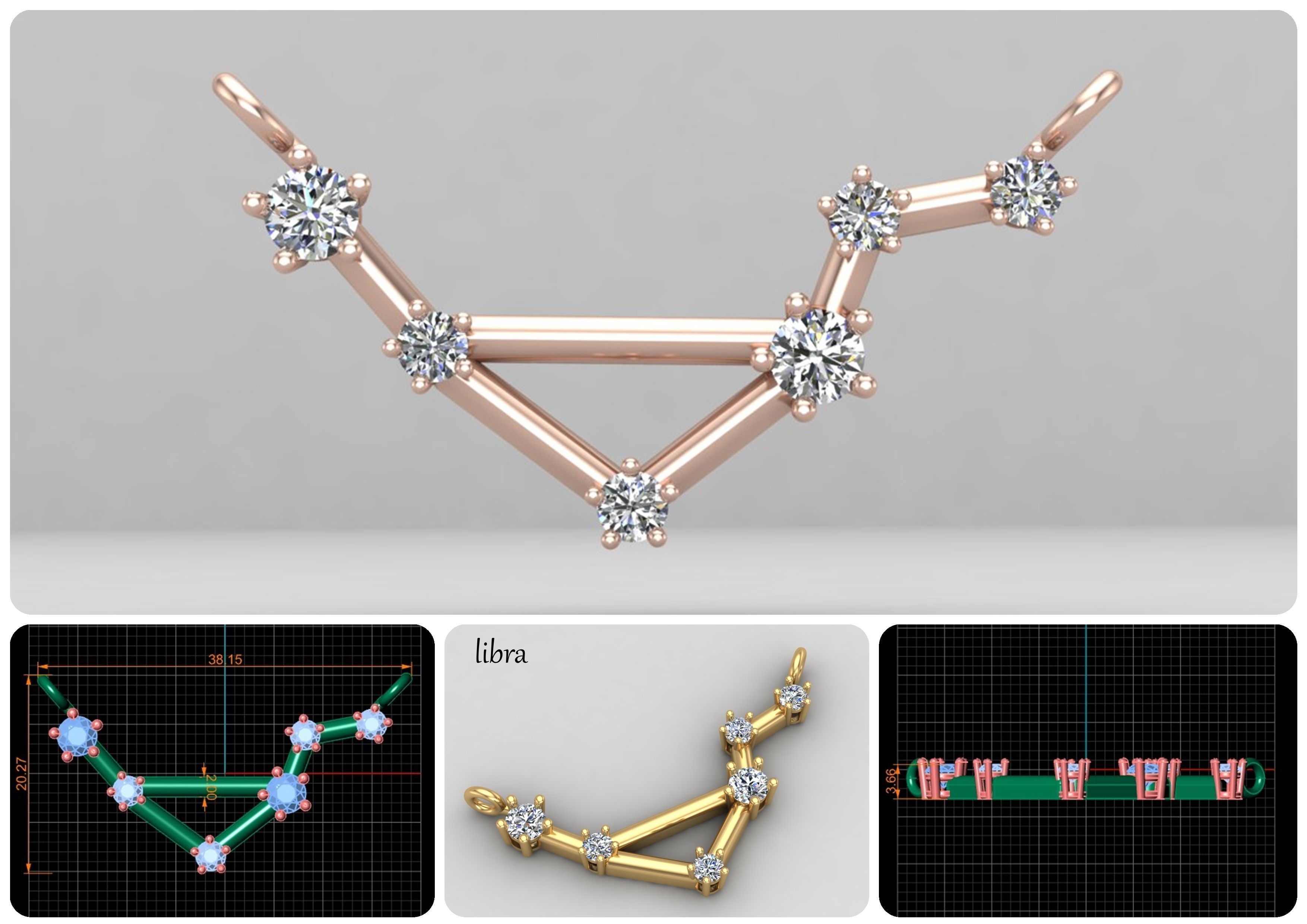 zodiac symbols necklaces collection 76-MPC _4