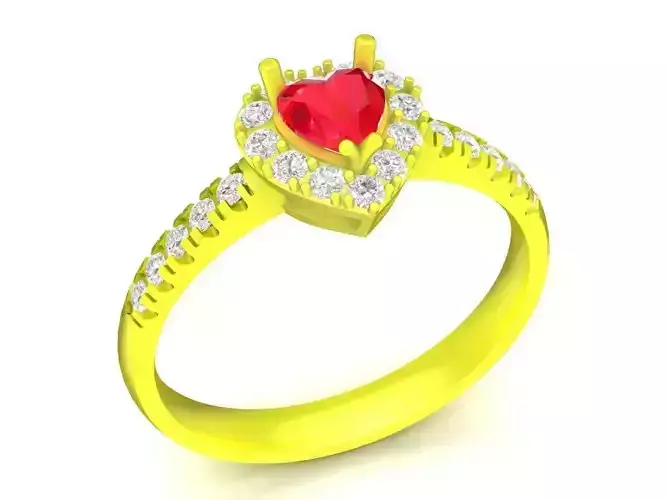 luxury heart diamond women ring 4883