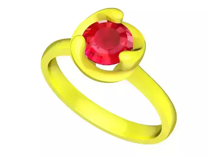 simple korean diamond women ring 4888