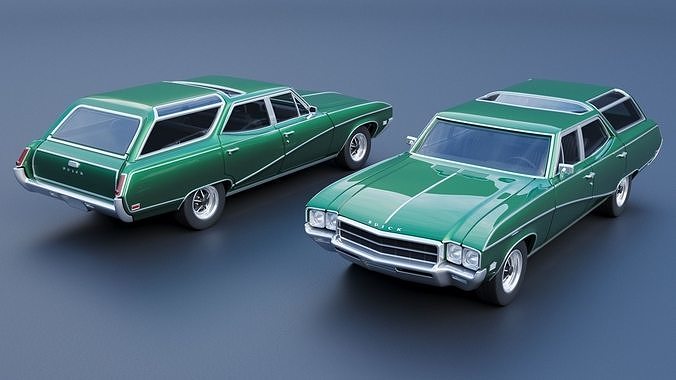 Buick Sport Wagon 1969 3D print model 2