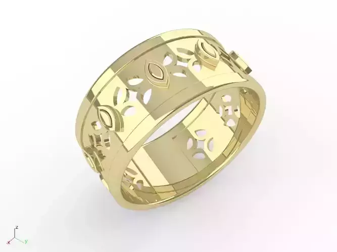 Anello con Motivi Floreali Flower Ring with motifs 