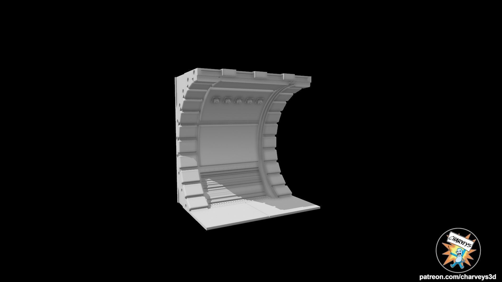 Star Wars Millennium Falcon Corridor Diorama for action figures  3D print model_4