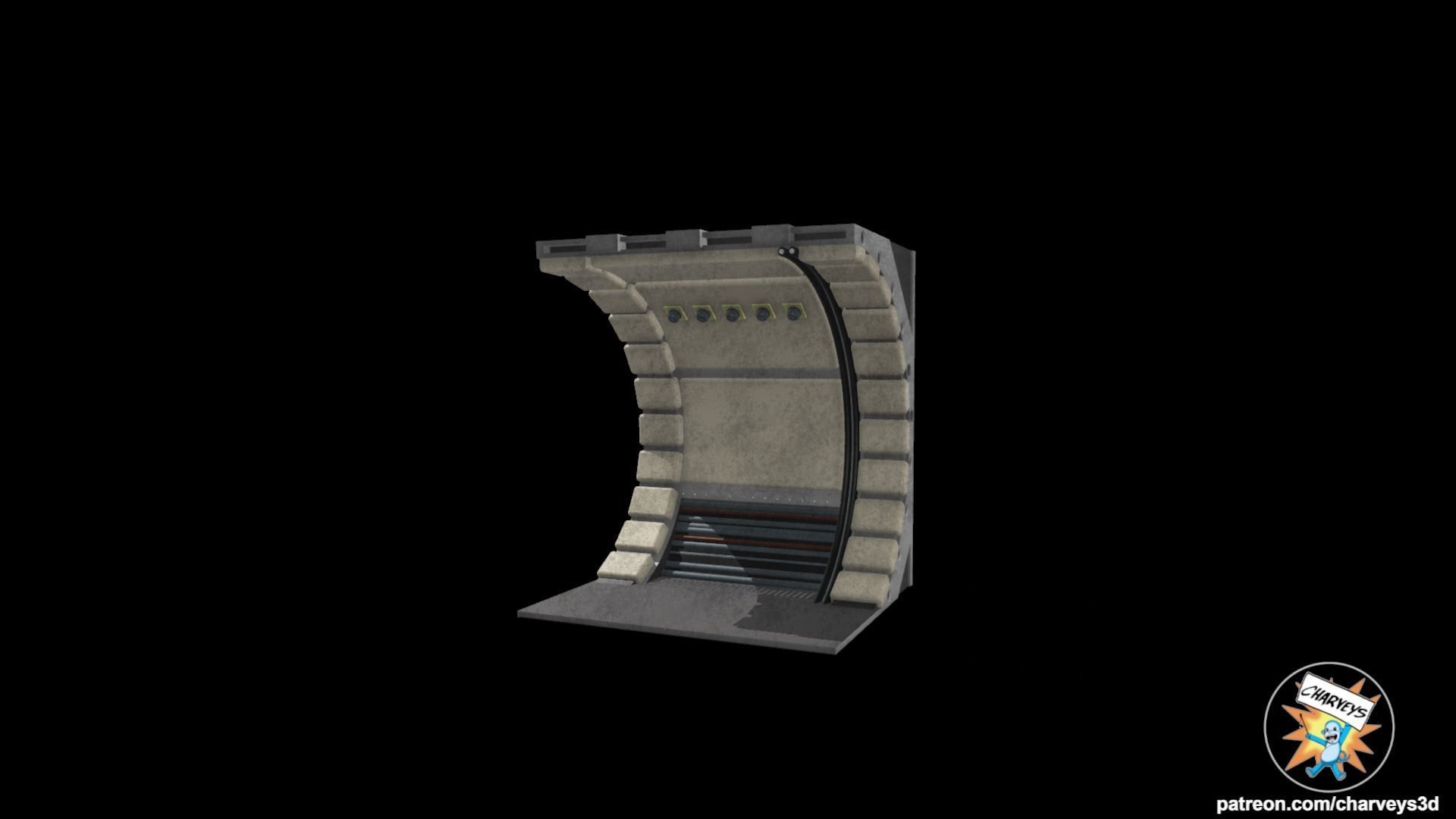 Star Wars Millennium Falcon Corridor Diorama for action figures  3D print model_2