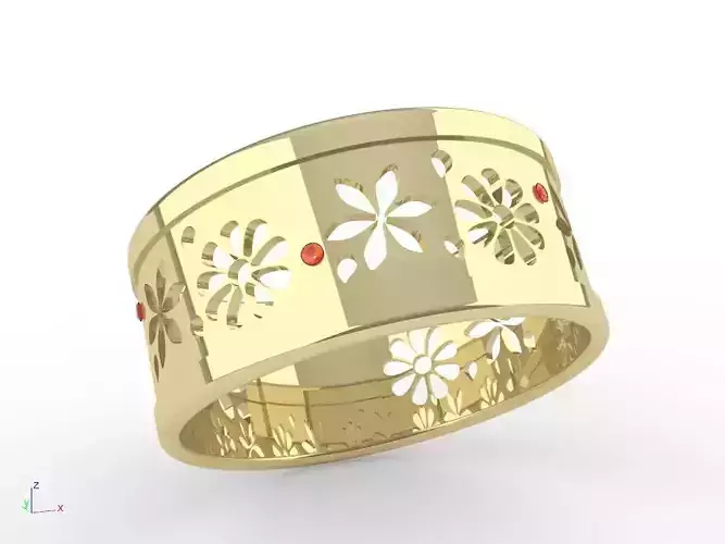 Flower Ring Anello con motivi floreali 