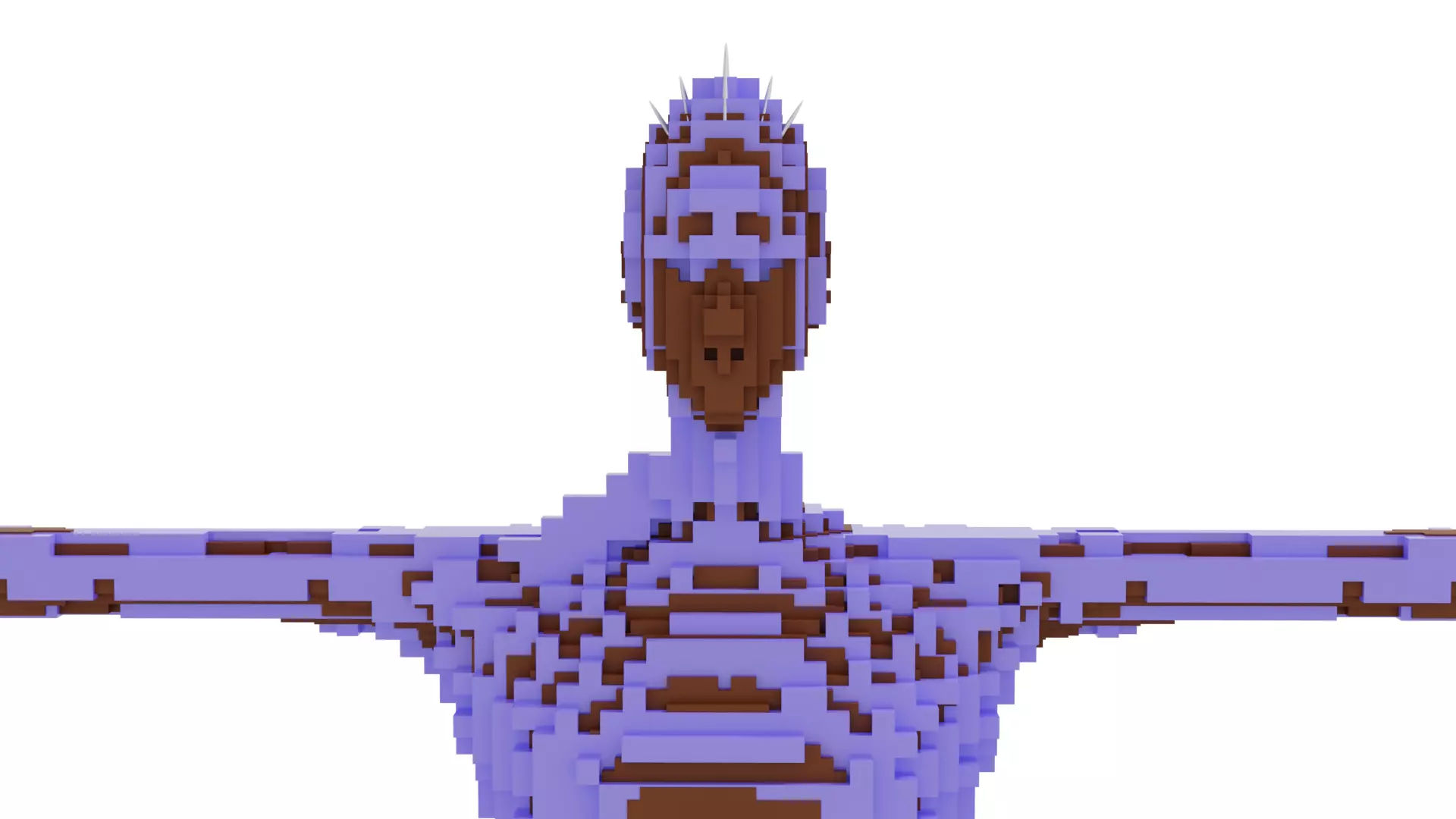 Rubber Band Man Voxelized Free 3D model