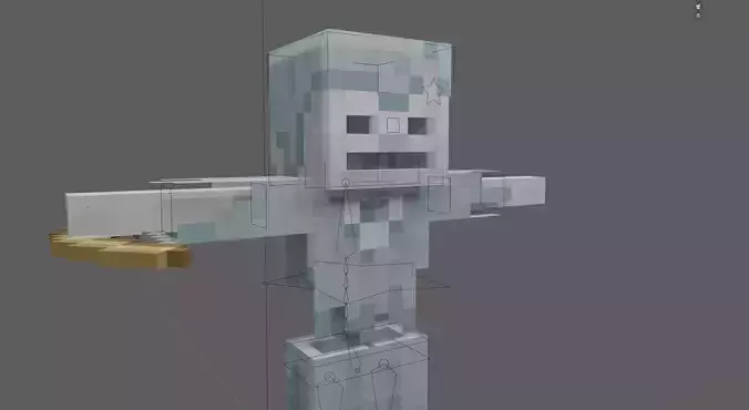 Minecraft Stray  Low-poly 3D model