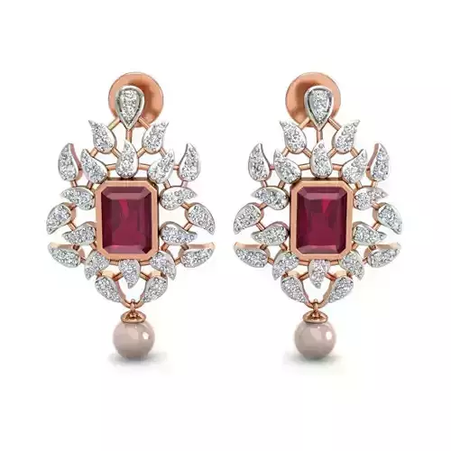 Women Earrings 3dm stl 3mf obj glb gltf render details