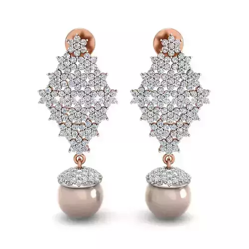 Women Earrings 3dm stl 3mf obj glb gltf render details