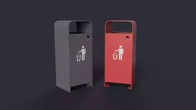 Street Trash Can 12 PBR Game Ready