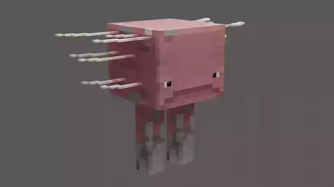 Minecraft Strider Low-poly 3D model