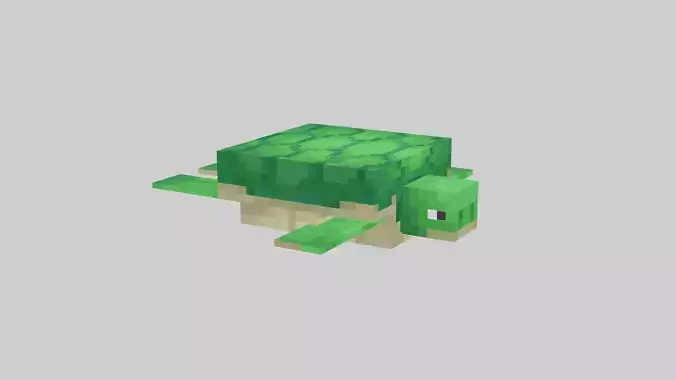 Minecraft Turtle Low-poly 3D model