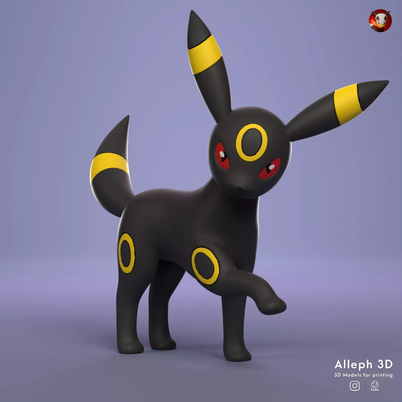 Pokemon umbreon 3D print model_0