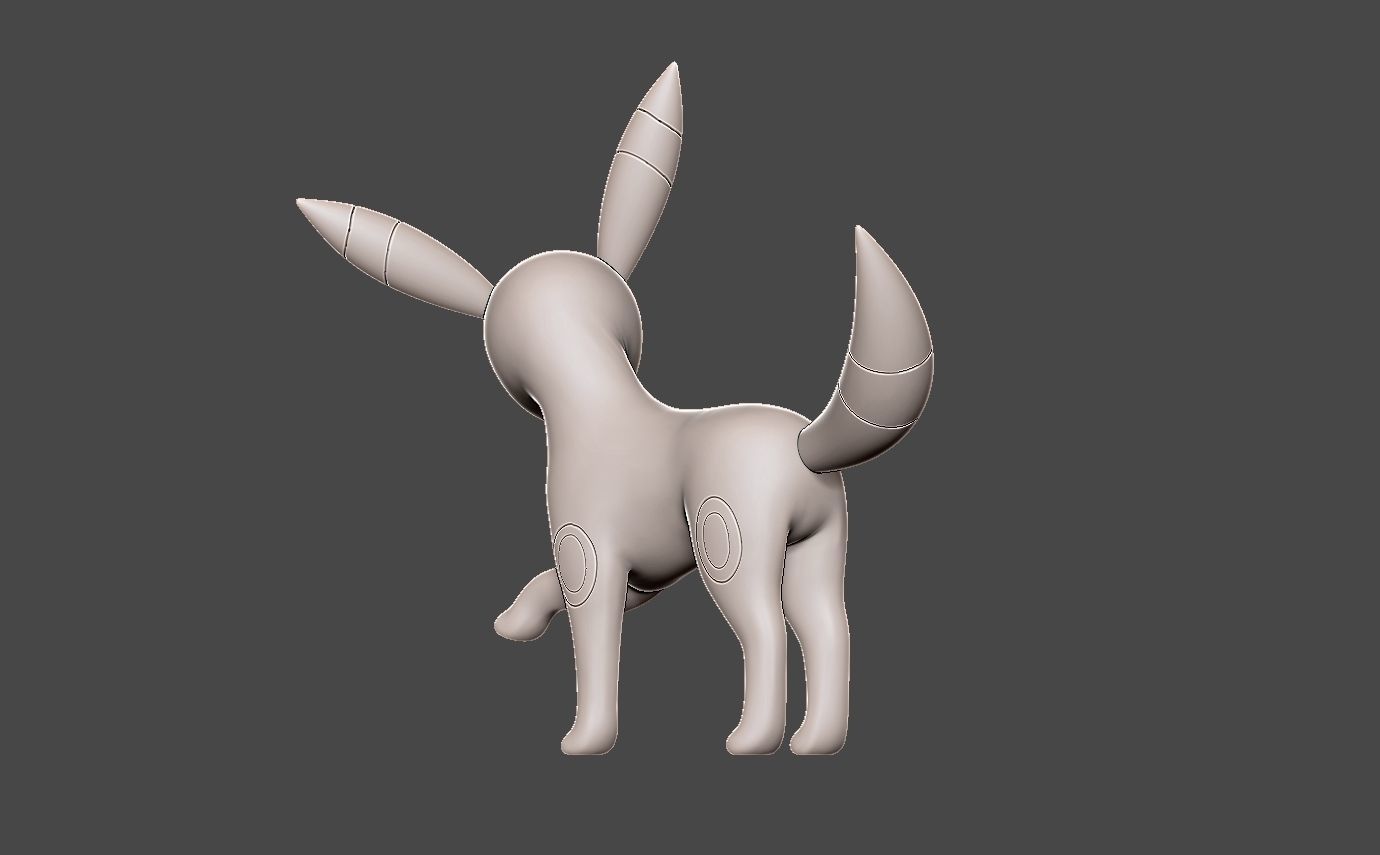 Pokemon umbreon 3D print model_6