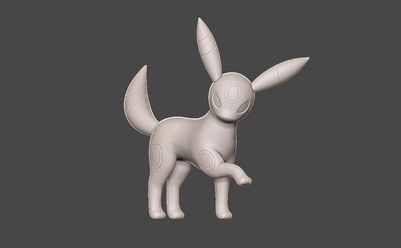 Pokemon umbreon 3D print model_2