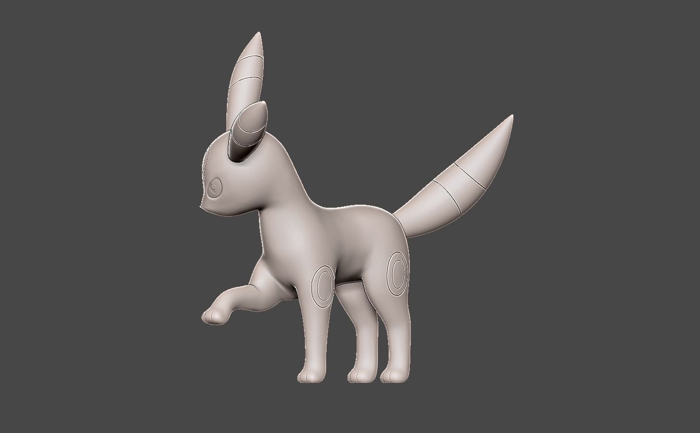 Pokemon umbreon 3D print model_4