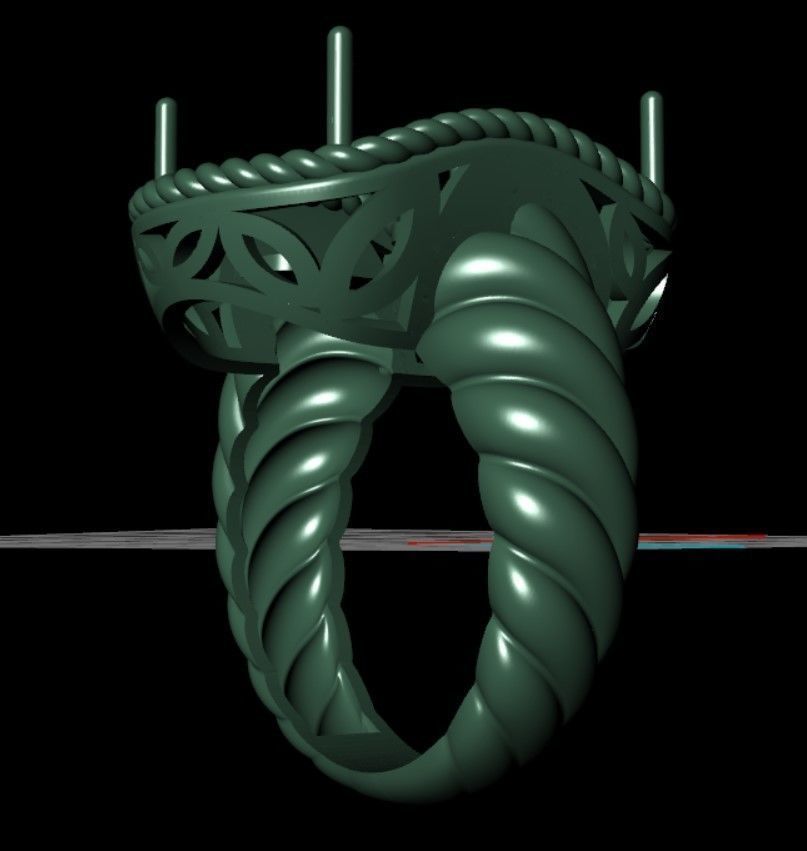 Woven Ring 3D print model_7