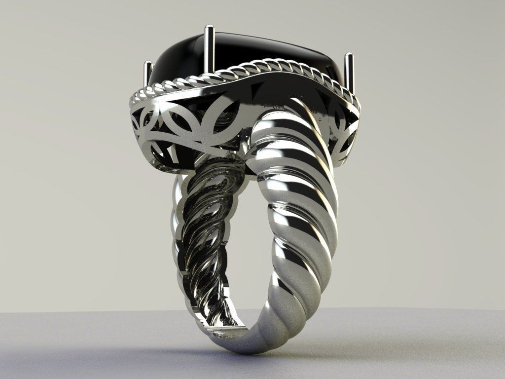 Woven Ring 3D print model_4