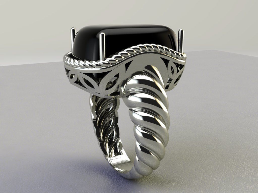 Woven Ring 3D print model_3