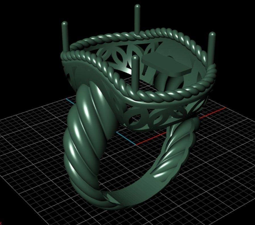 Woven Ring 3D print model_6