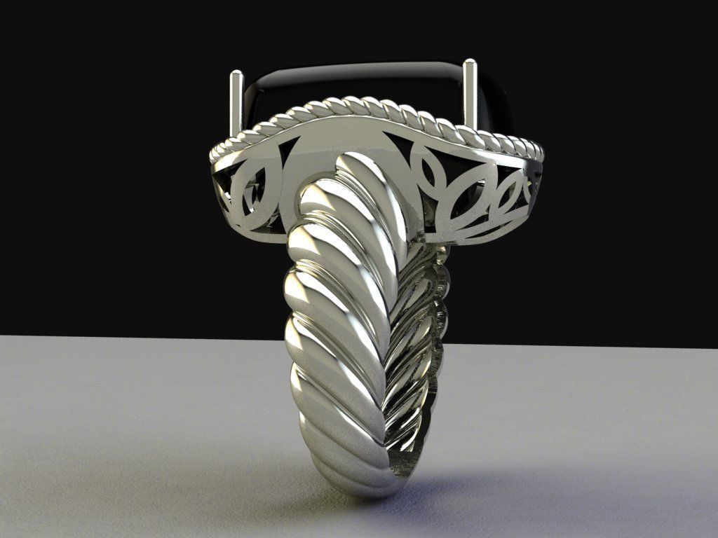 Woven Ring 3D print model_2