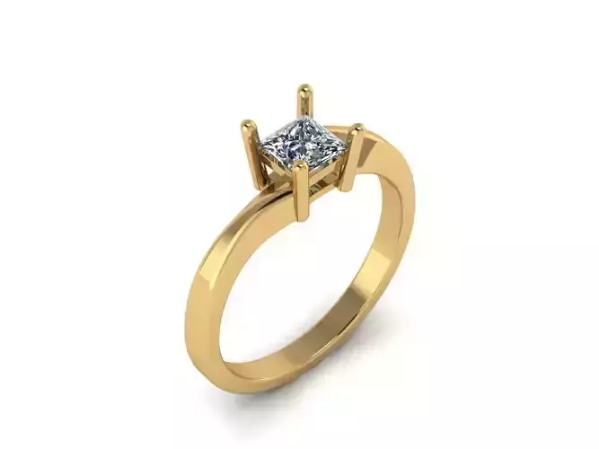 Jewelry Diamond Ring 3D Print Model 