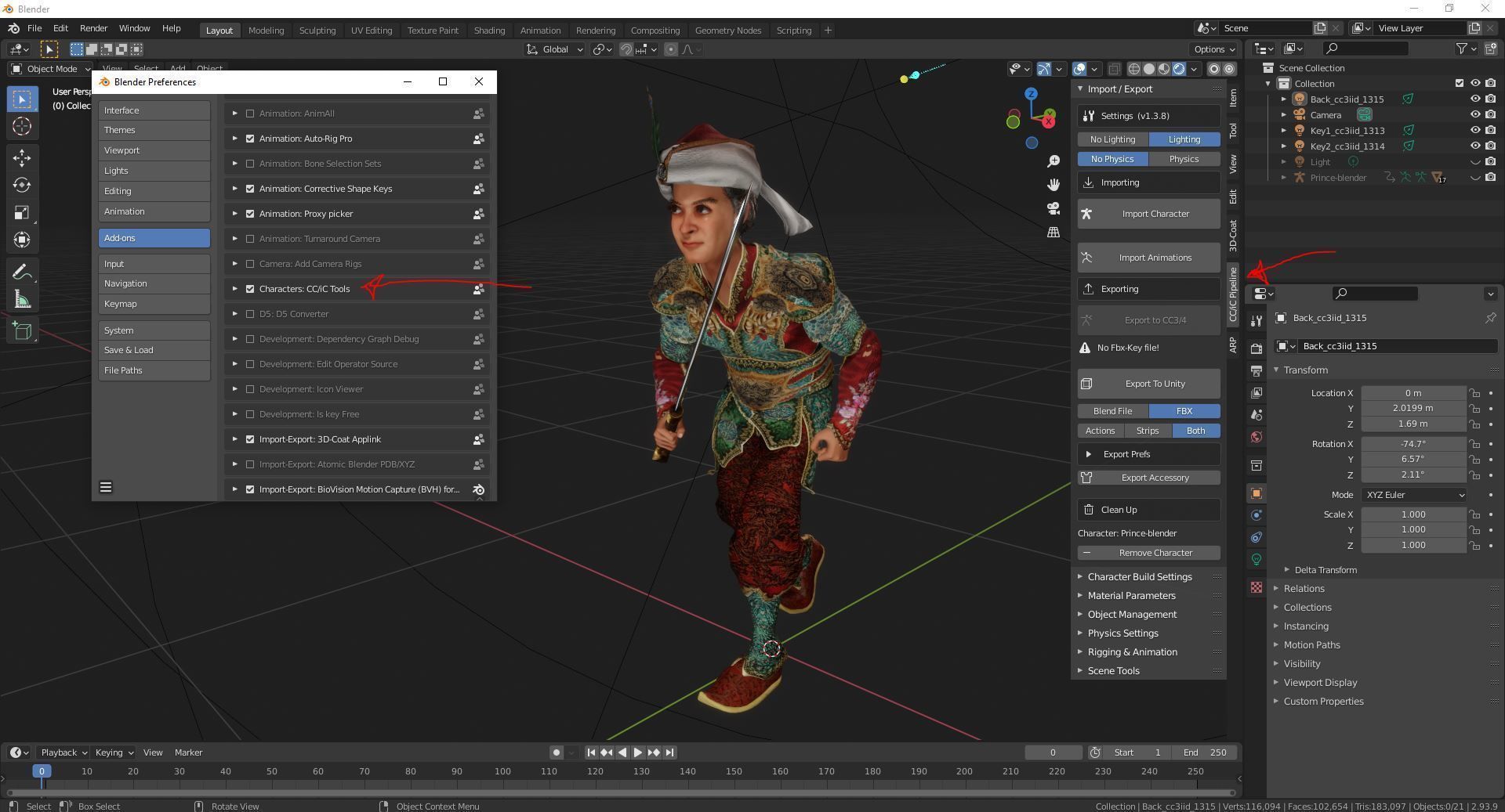 Prince High quality character full Rigged and Animated  3D model_6