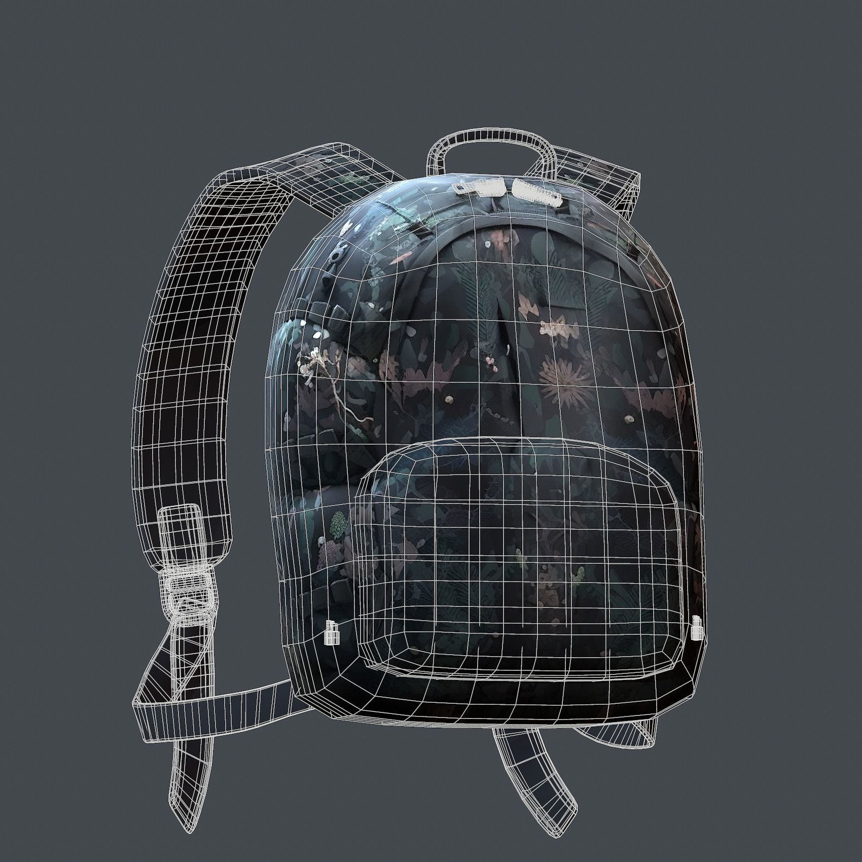 Backpack Camping Generic military human bag storqge baggage 3D model_10
