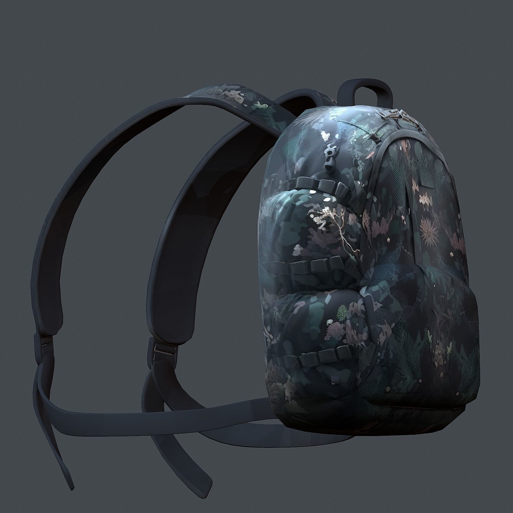 Backpack Camping Generic military human bag storqge baggage 3D model_8