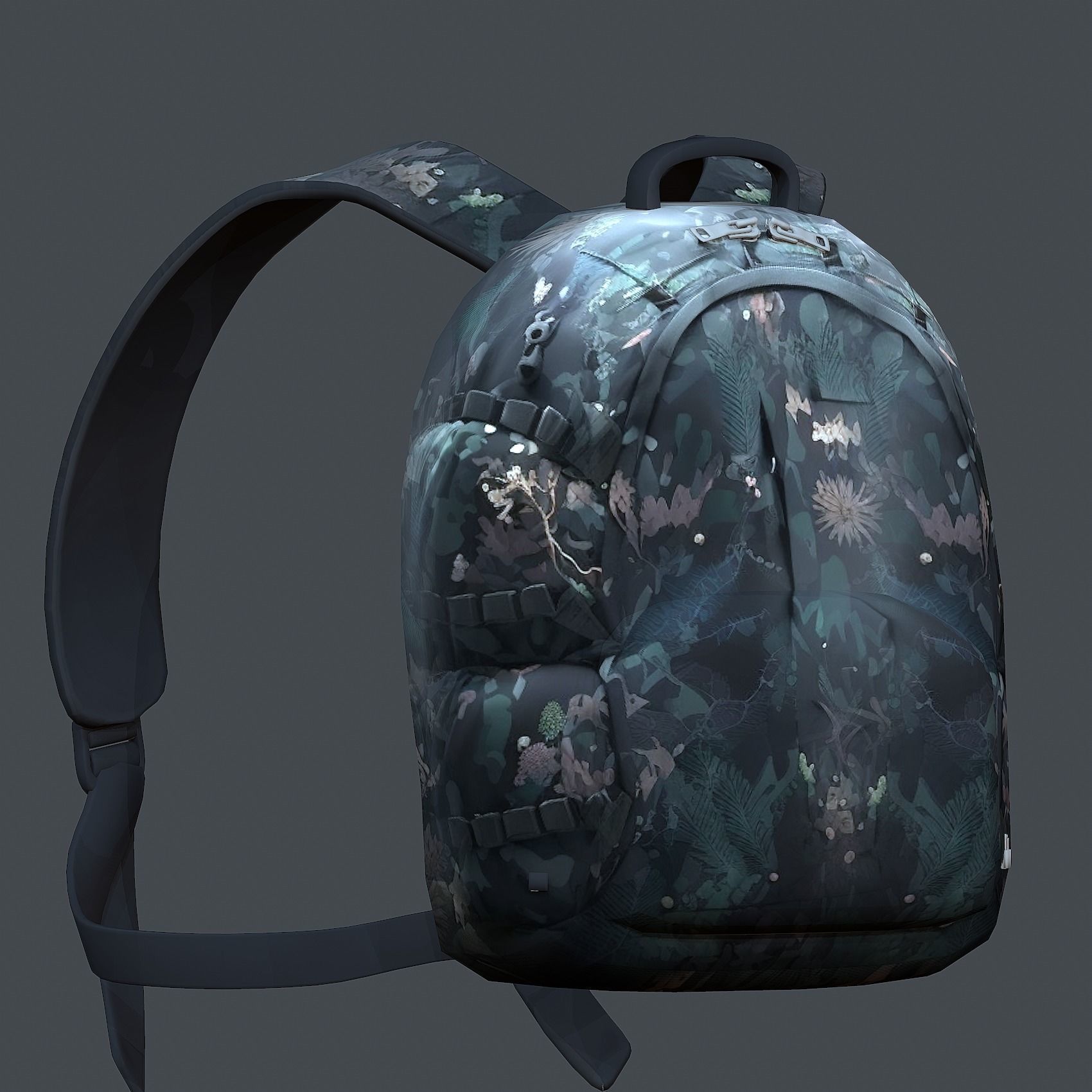 Backpack Camping Generic military human bag storqge baggage 3D model_1