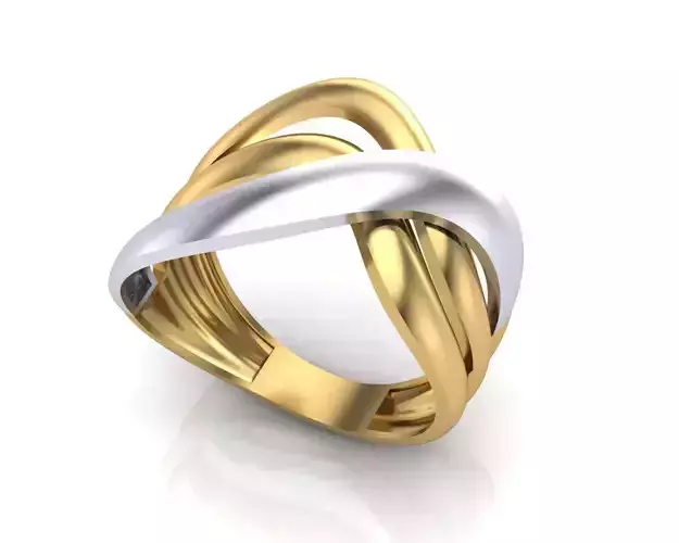 Cross over ring for 3d print