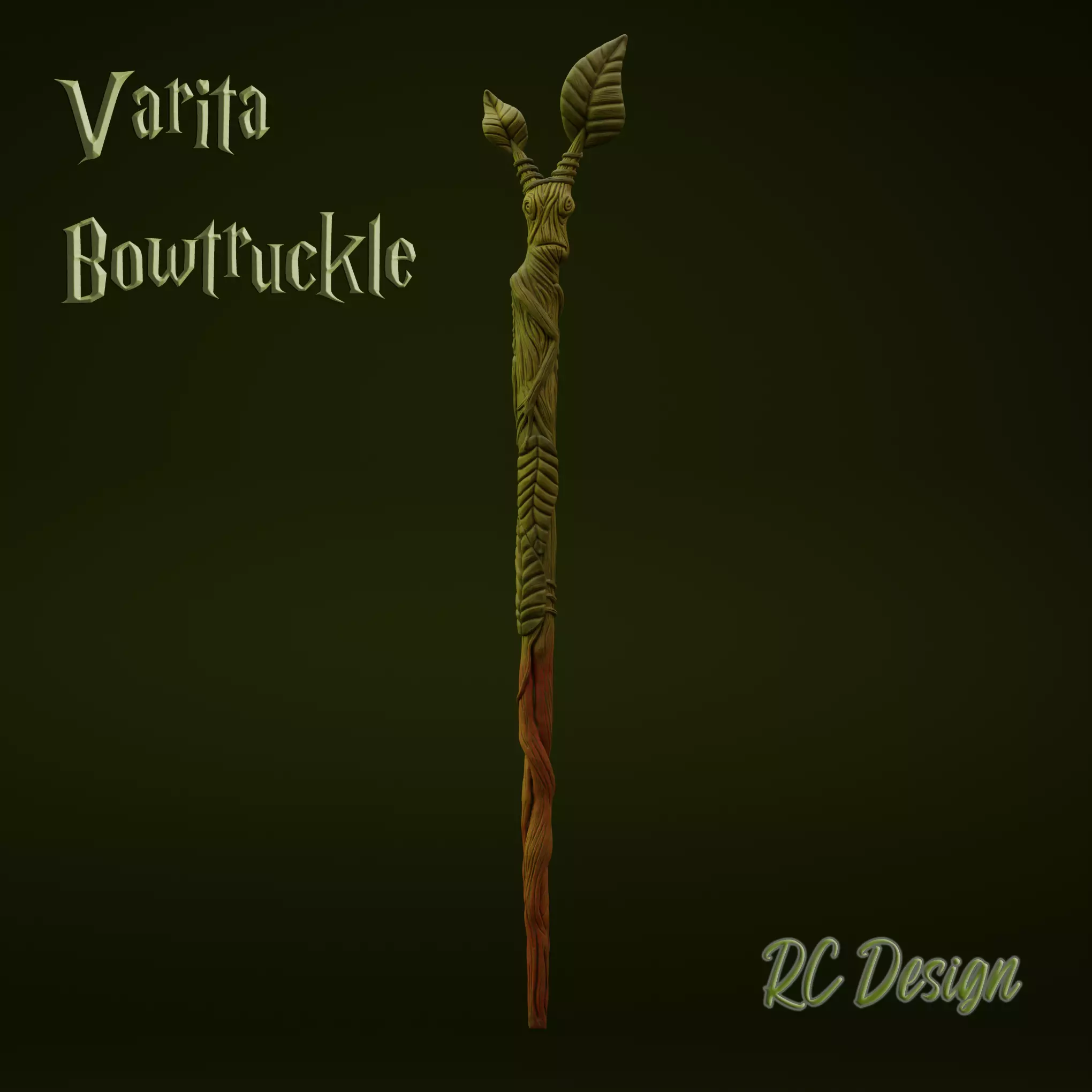 Wand Bowtruckle Harry Potter 3D print model_0