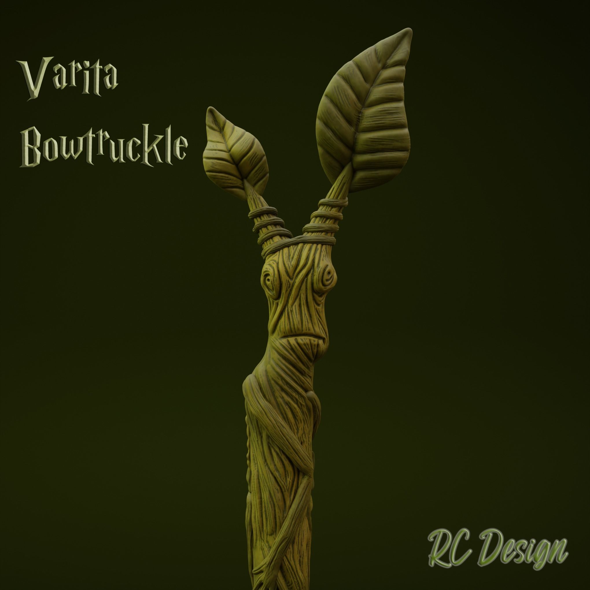 Wand Bowtruckle Harry Potter 3D print model_1