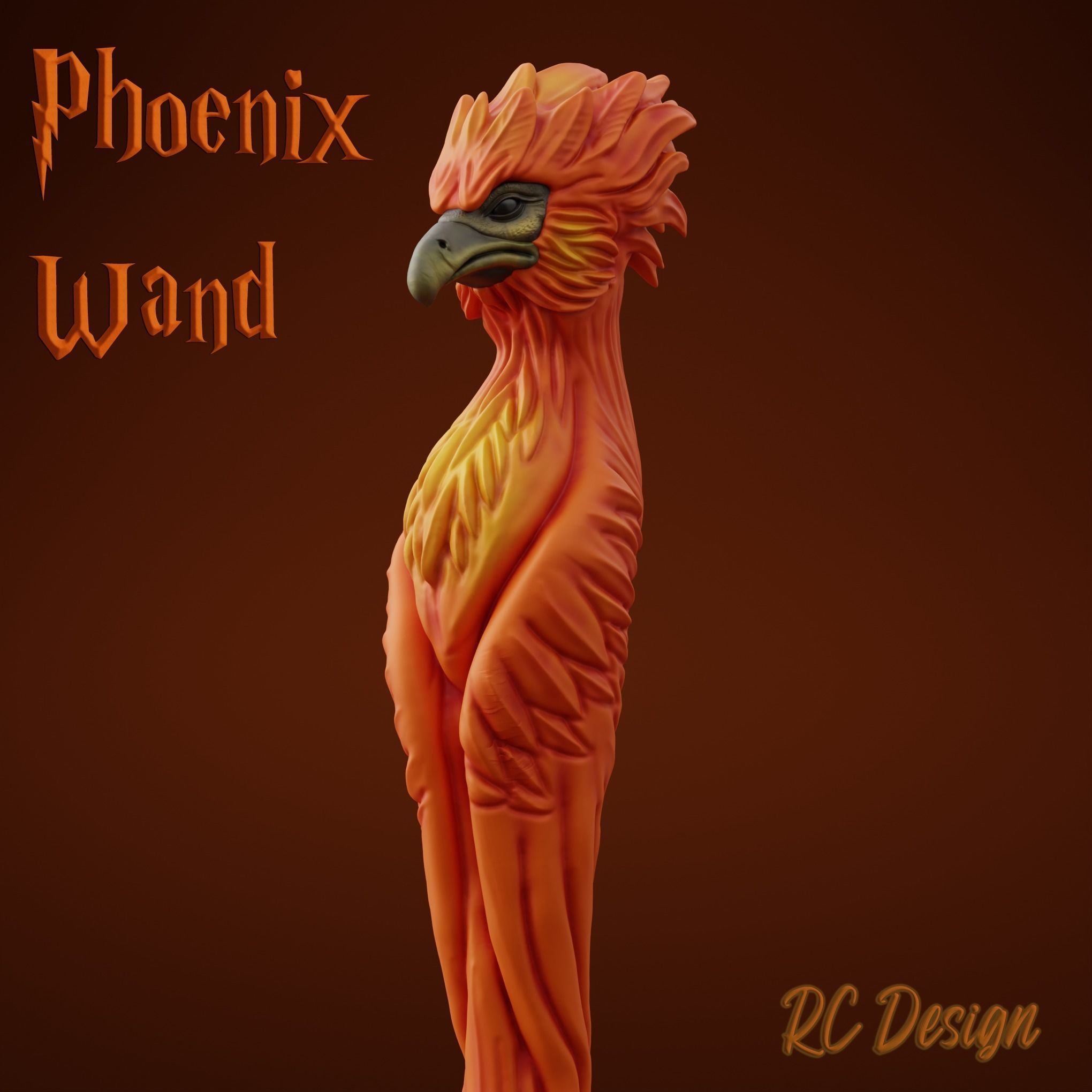 Wand Phoenix Harry Potter 3D print model_2