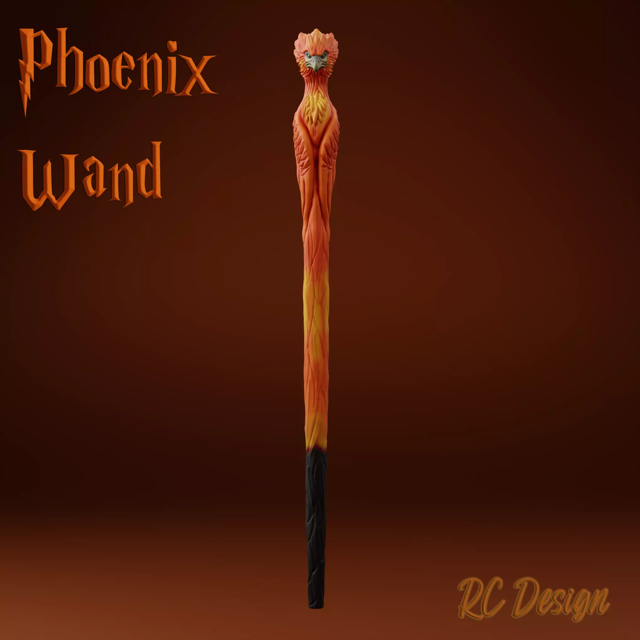 Wand Phoenix Harry Potter 3D print model_0