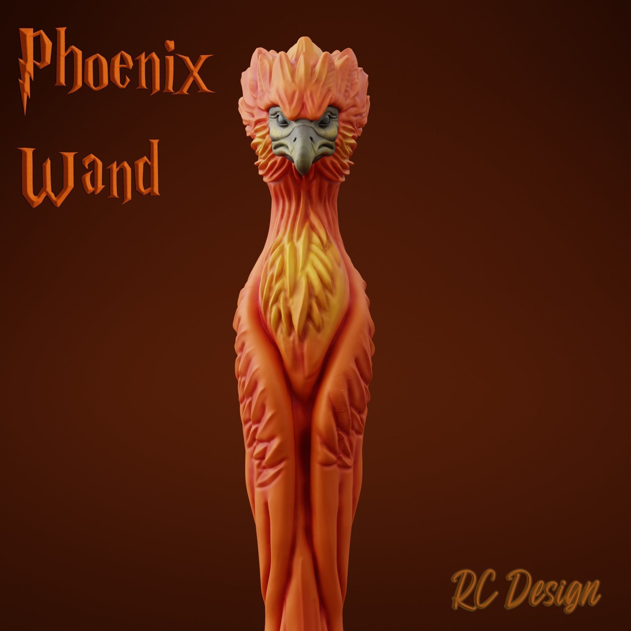 Wand Phoenix Harry Potter 3D print model_1