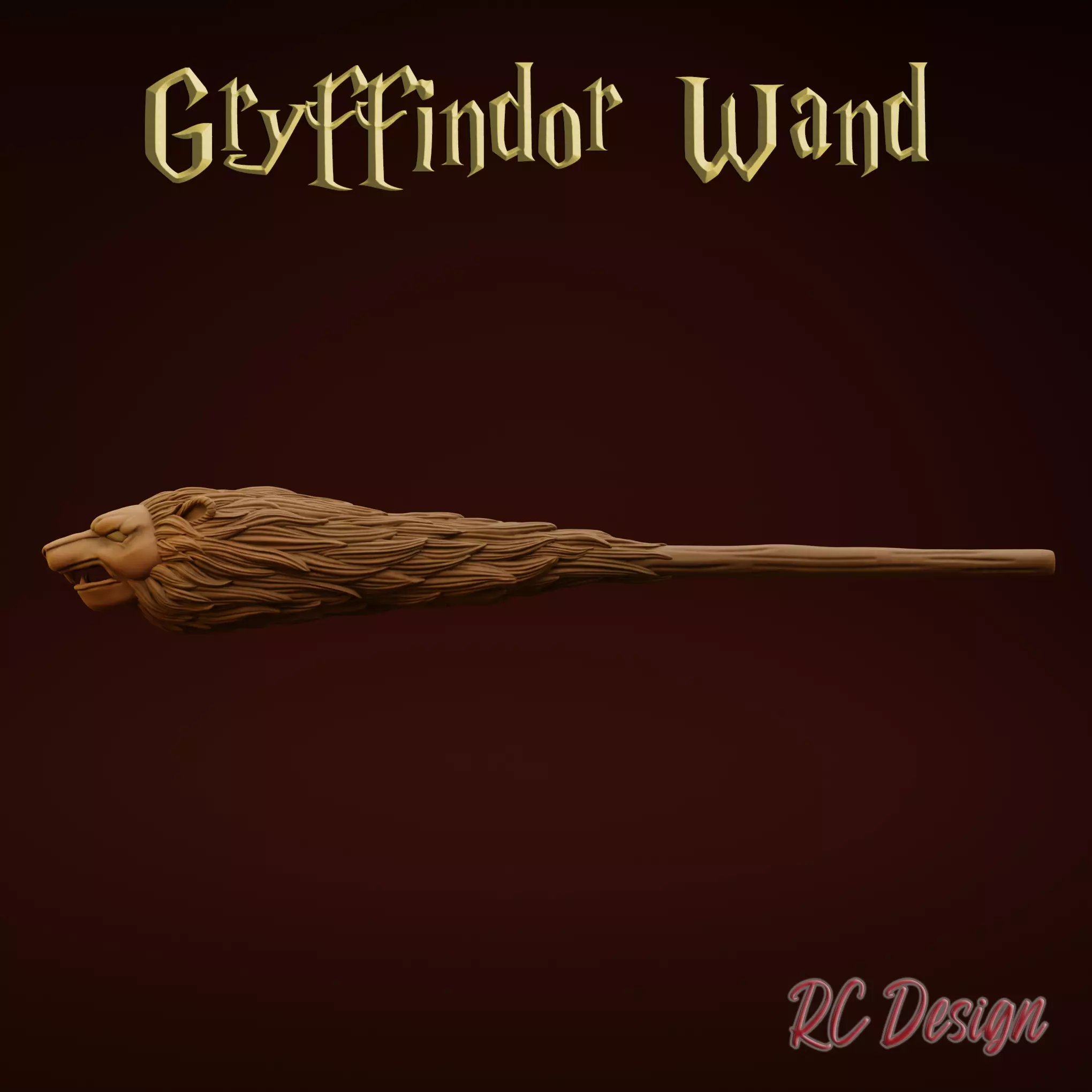 Wand Gryffindor Harry Potter 3D print model_0