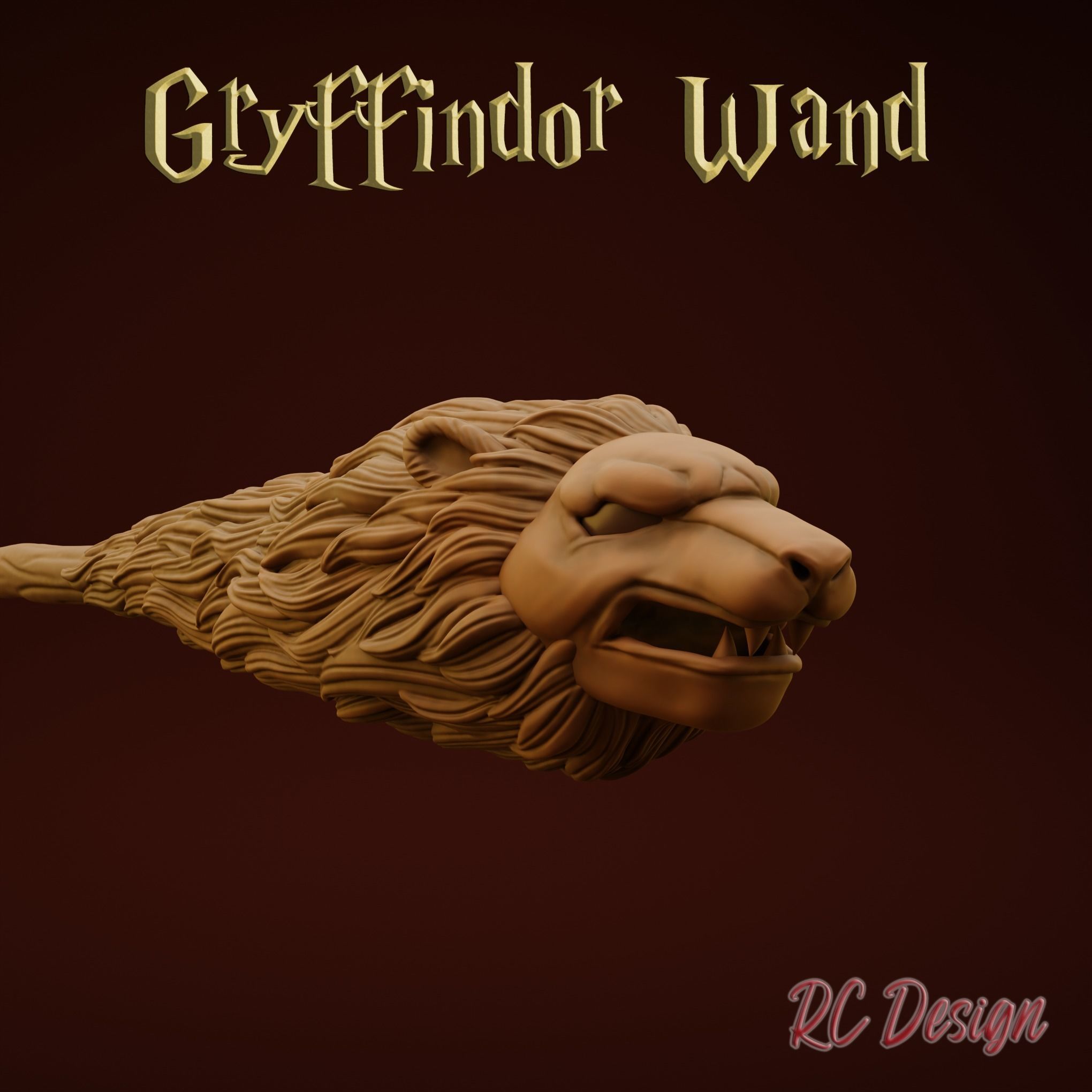 Wand Gryffindor Harry Potter 3D print model_2