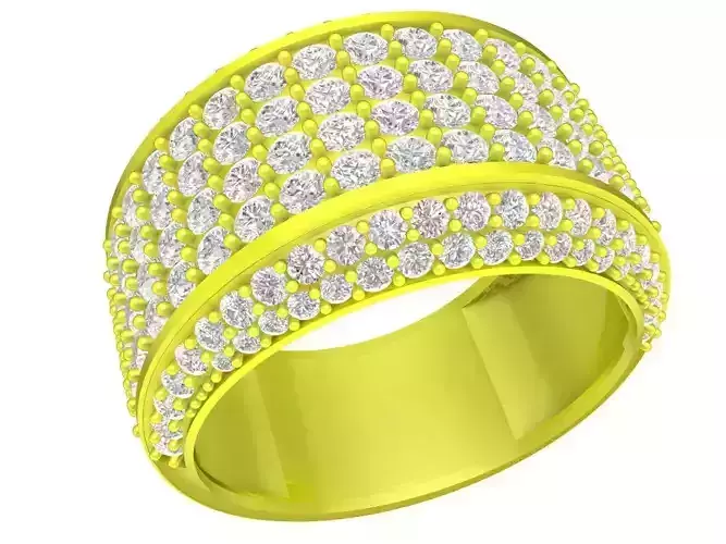 korean diamond unisex band ring 4895