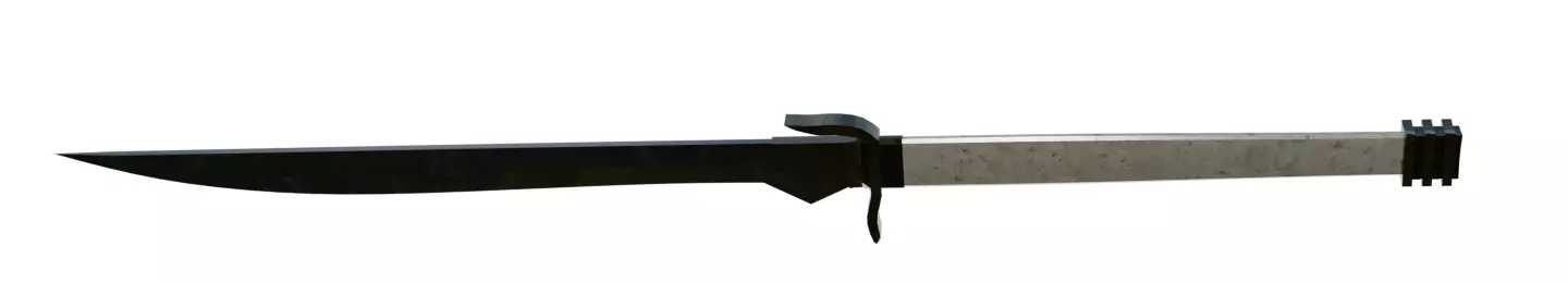 Half Leaf Sword Free 3D model_0