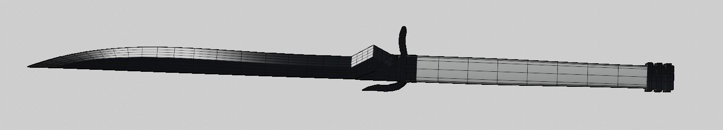 Half Leaf Sword Free 3D model_5