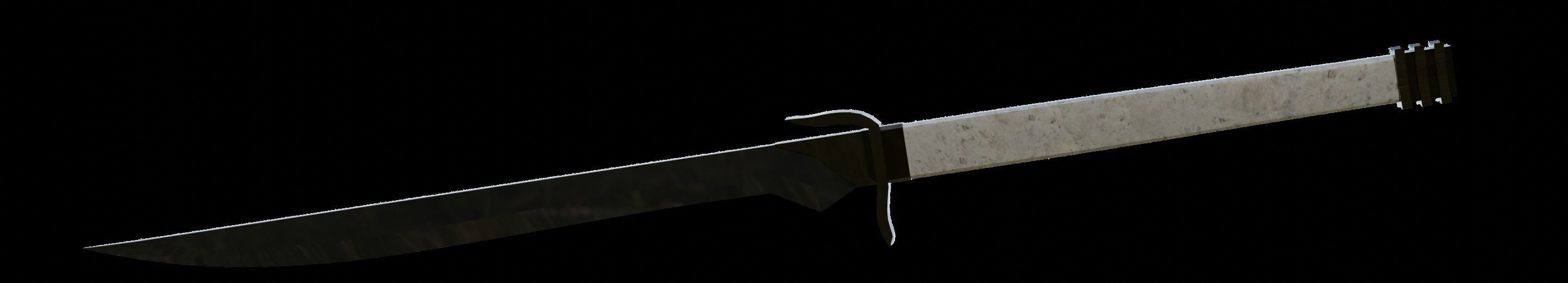 Half Leaf Sword Free 3D model_4