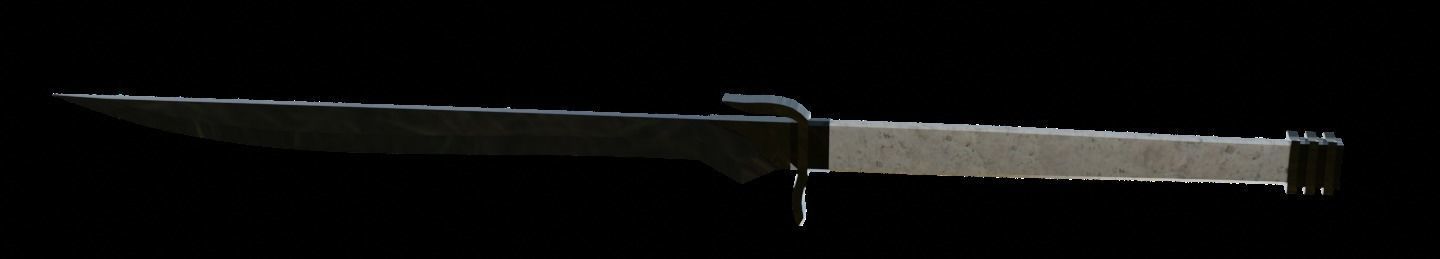 Half Leaf Sword Free 3D model_1