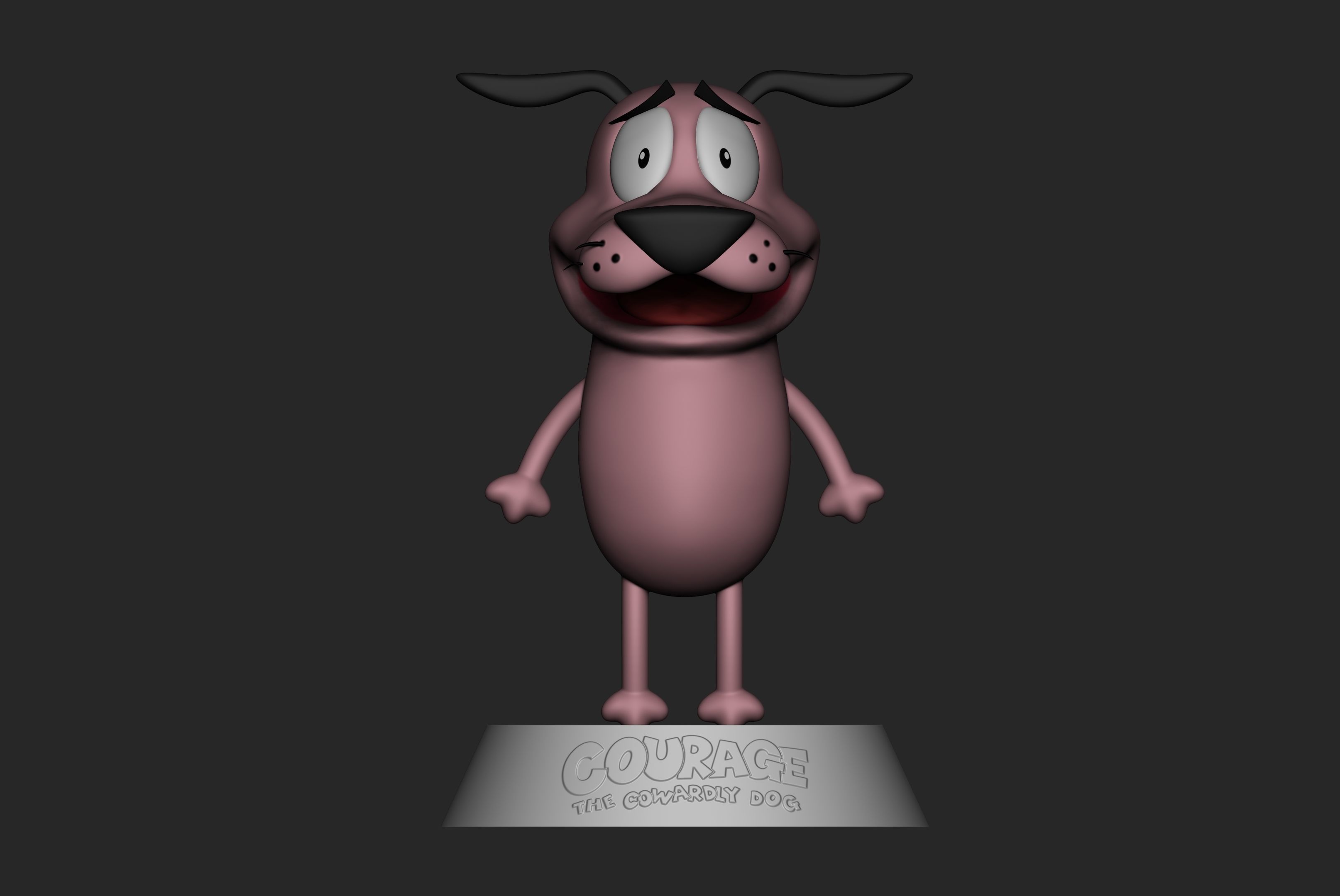 Courage the Cowardly Dog - Fan Art 3D print model_2