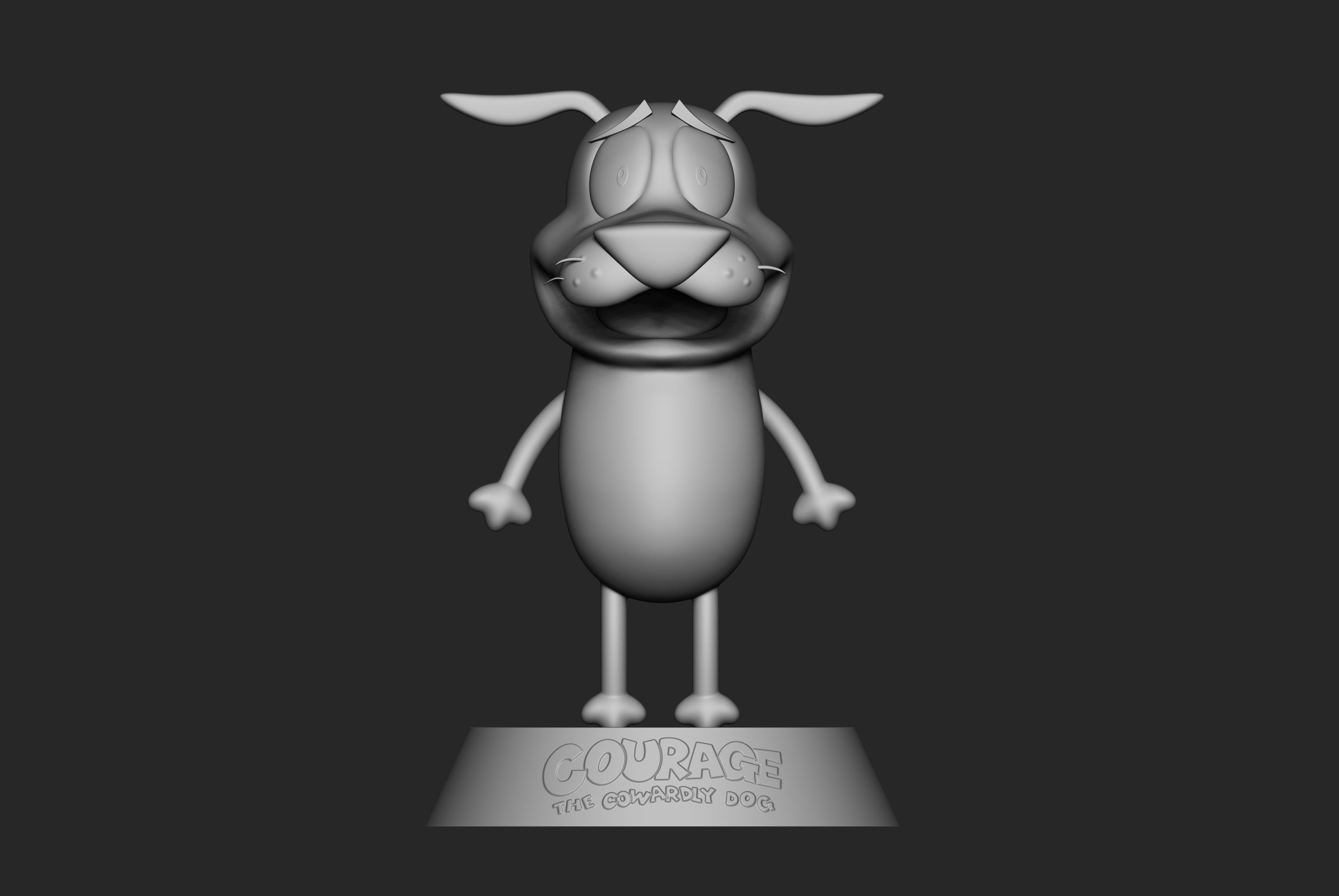 Courage the Cowardly Dog - Fan Art 3D print model_3