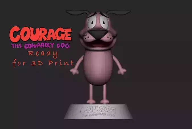 Courage the Cowardly Dog - Fan Art  3D print model